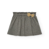 Conj. Camiseta punto elástico y Falda punto cuadros