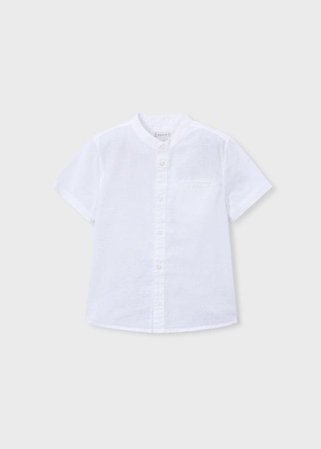 Camisa m/c cuello mao lino