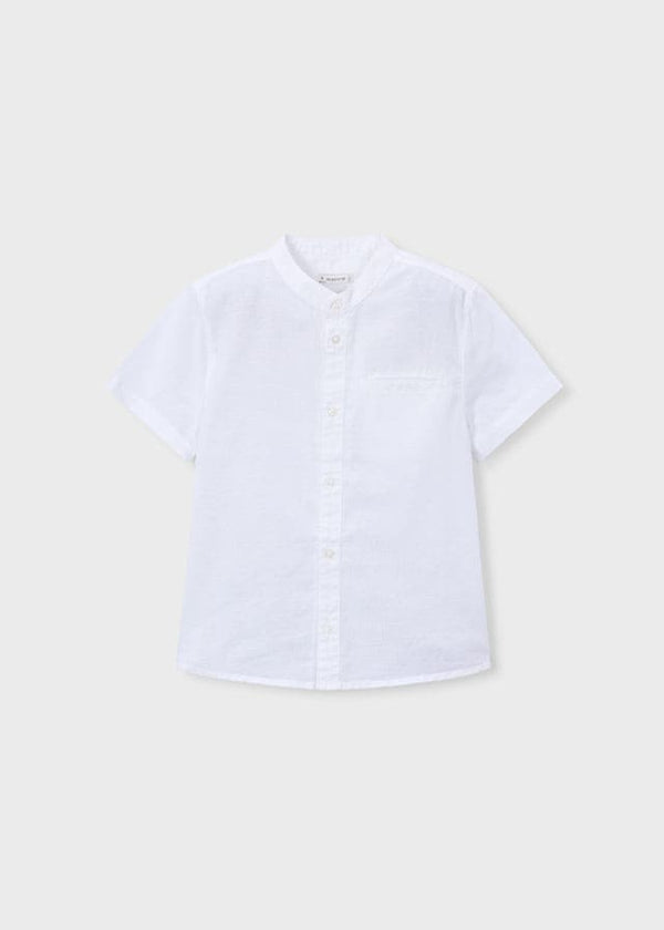 Camisa m/c cuello mao lino