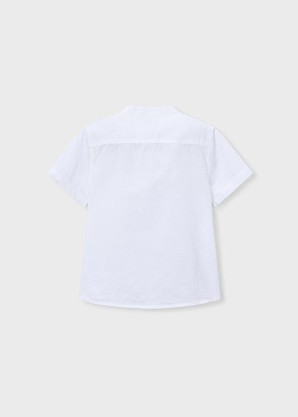 Camisa m/c cuello mao lino