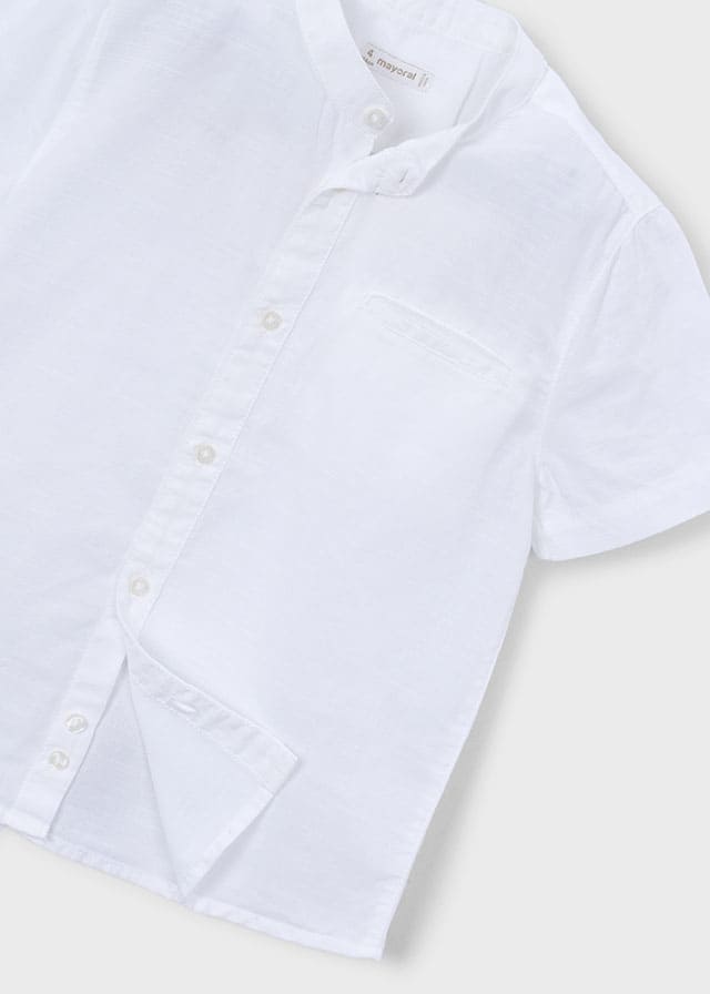 Camisa m/c cuello mao lino