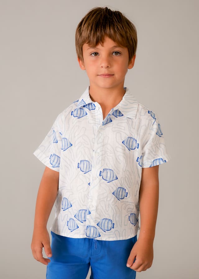 Camisa m/c estampada