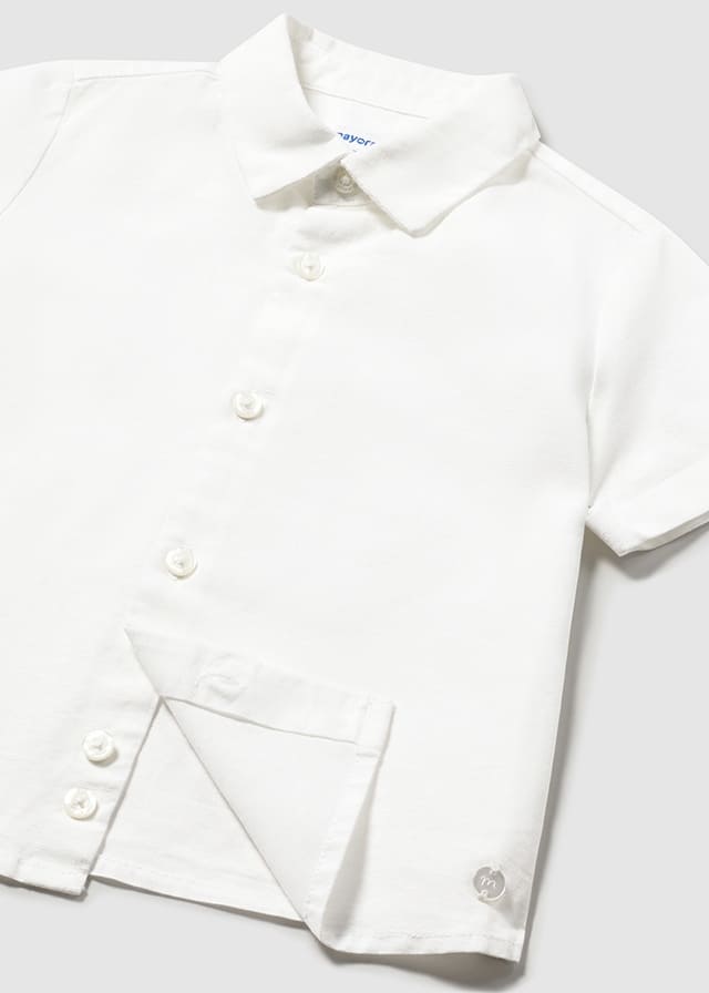 Camisa m/c lino c/camisero 