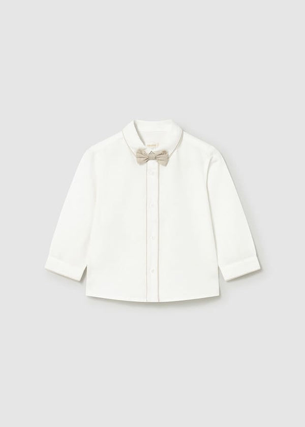 Camisa m/l vestir pajarita