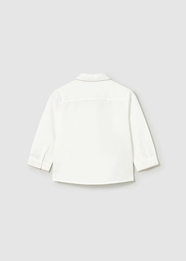 Camisa m/l vestir pajarita