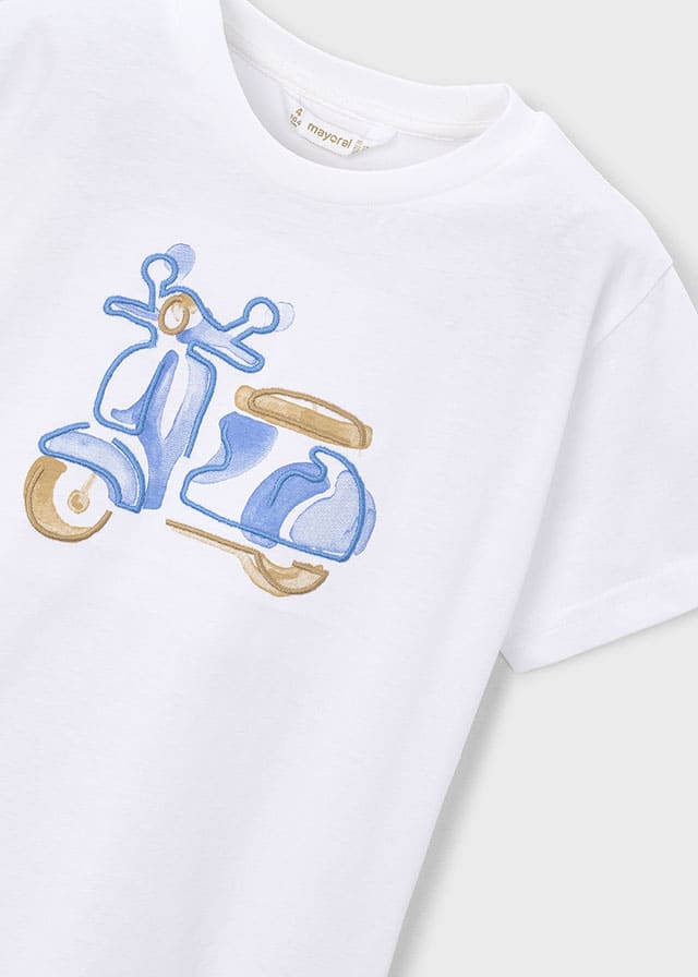 Camiseta m/c bordado