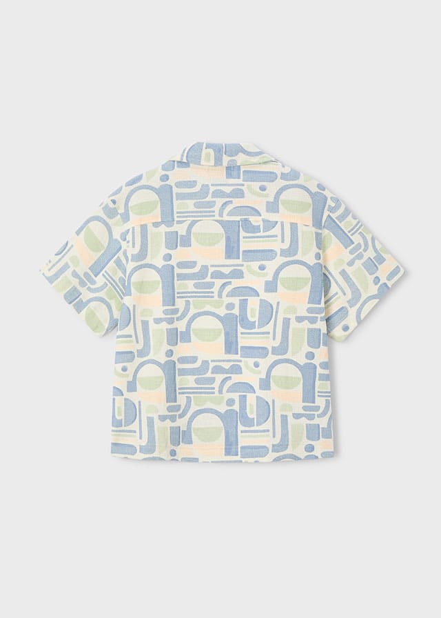 Conj. Camisa m/c punto estampada y Bermuda punto estructura