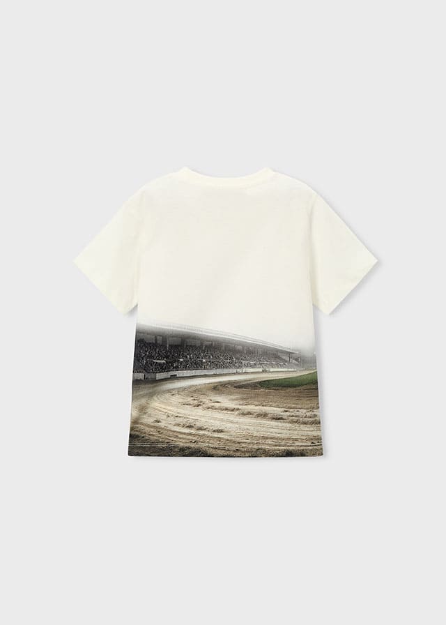 Conj. Camiseta m/c print posicionad y Bermuda felpa basica