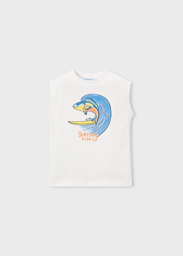Conj. Camiseta tirantes y Bañador bermuda estampado
