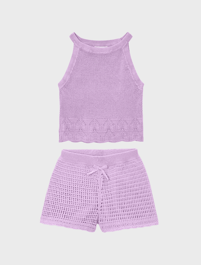 Conj. Top tricot y Pantalon corto tricot
