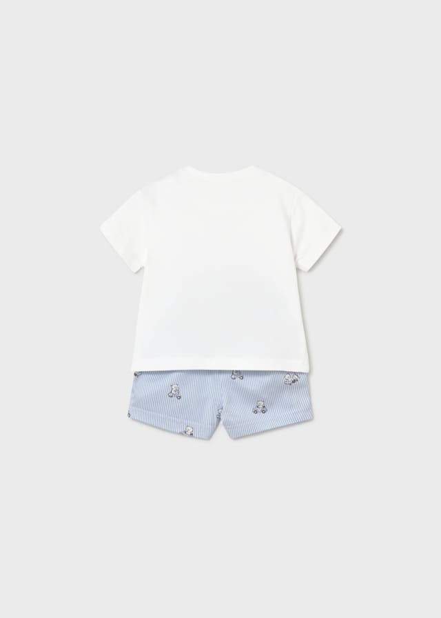 Conj. pantalon corto camiseta