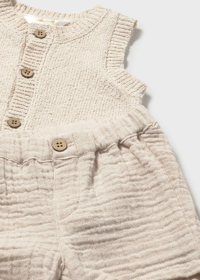 Conj. pantalon corto chaleco