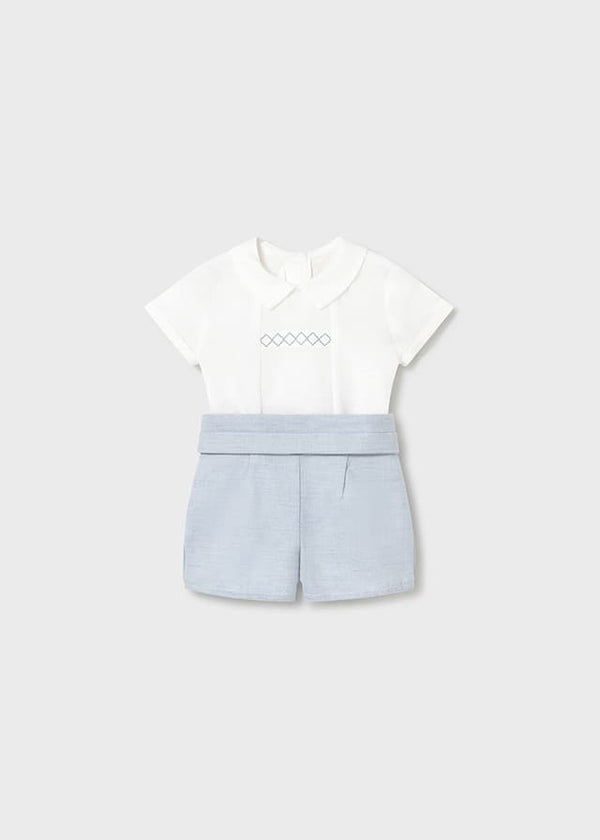 Conj. pantalon corto fajin