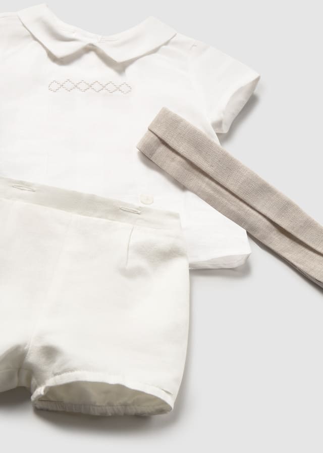 Conj. pantalon corto fajin