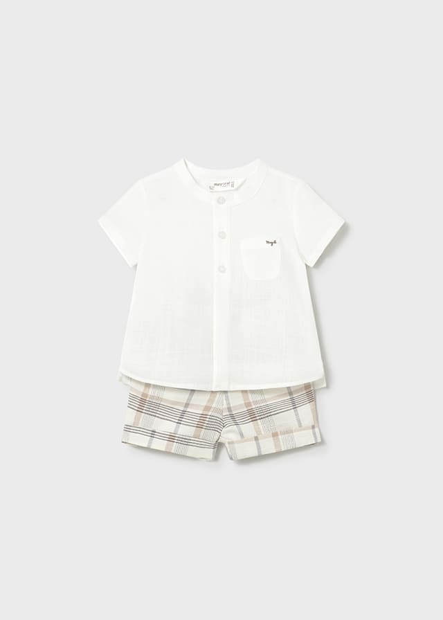 Conj. pantalon corto plana