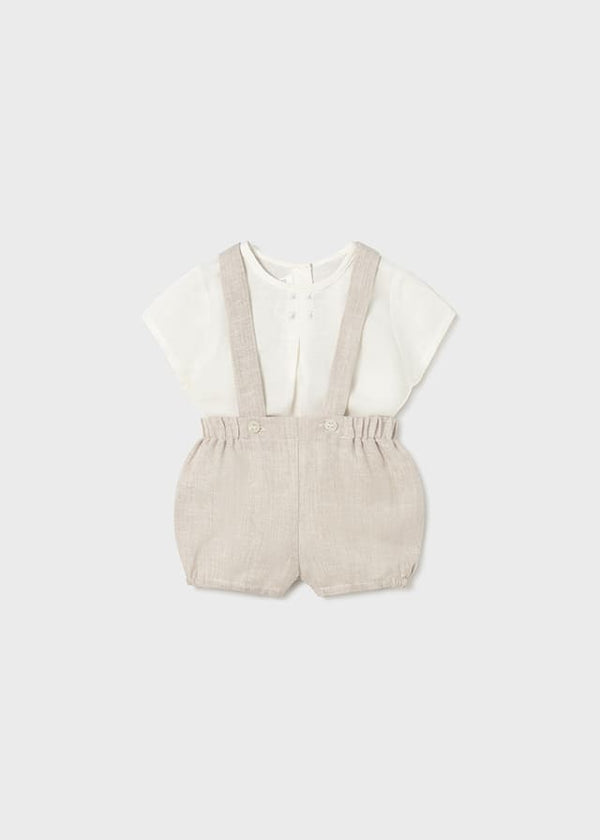 Conj. pantalon corto tirantes