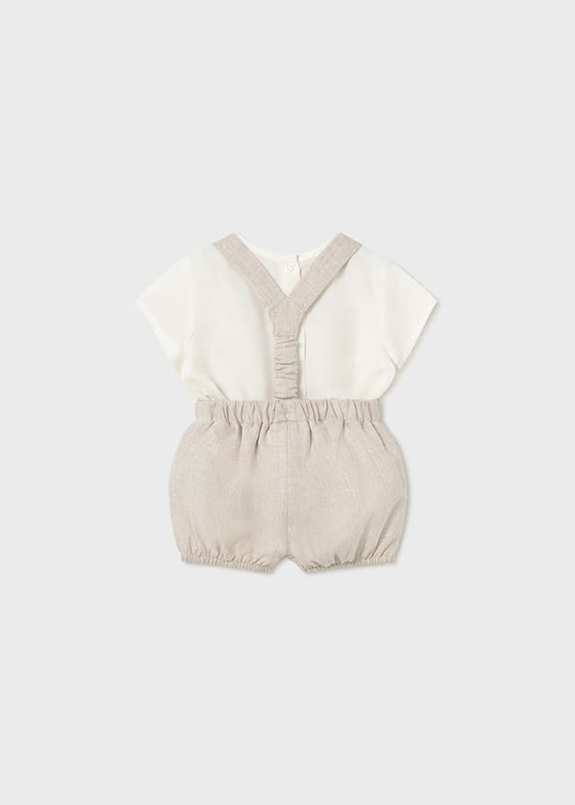 Conj. pantalon corto tirantes