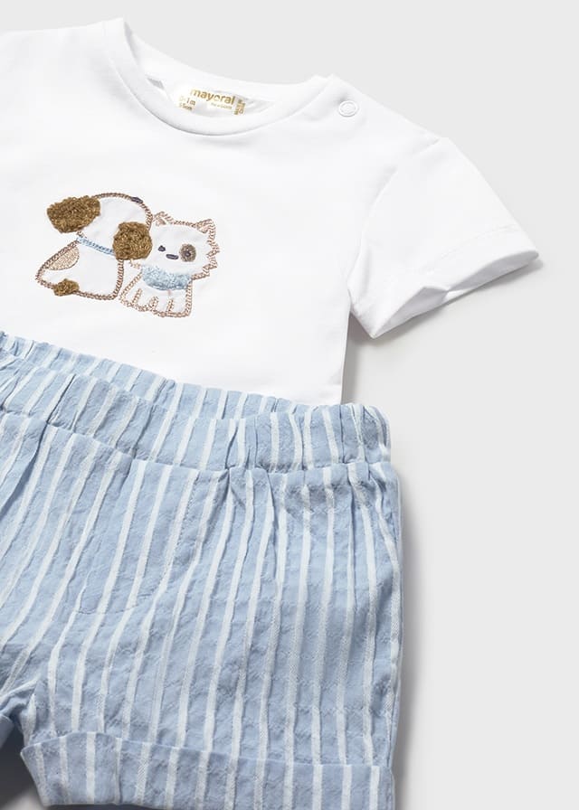 Conj. pantalon corto y gorro