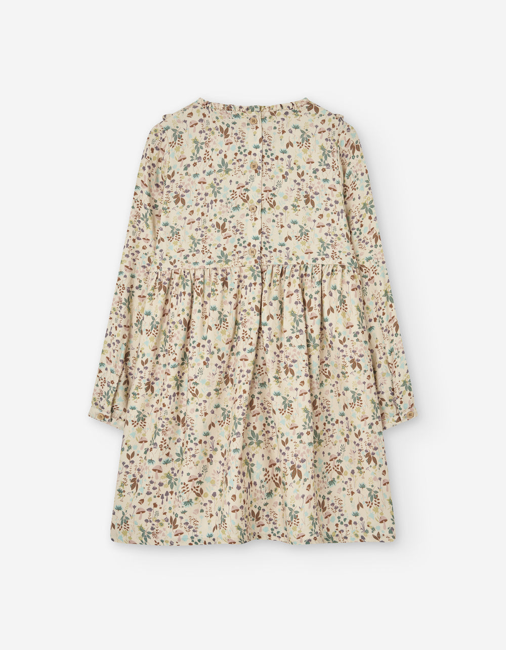 Ls Dress Twill Aop