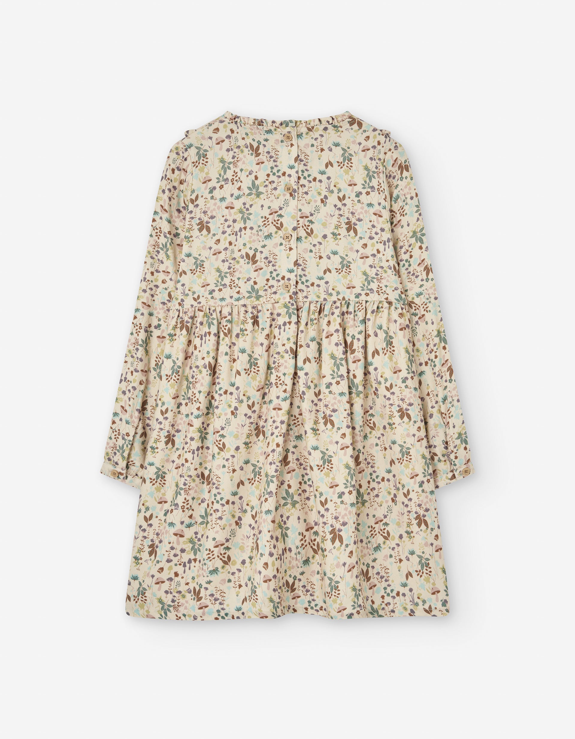 Ls Dress Twill Aop