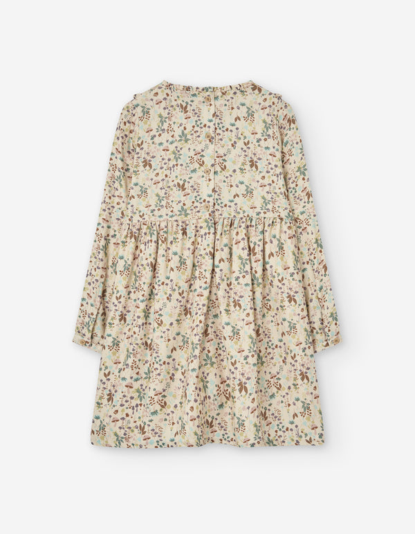 Ls Dress Twill Aop