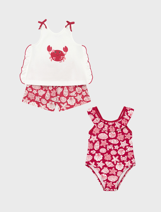 Conj. short estampado y Bañador estampano