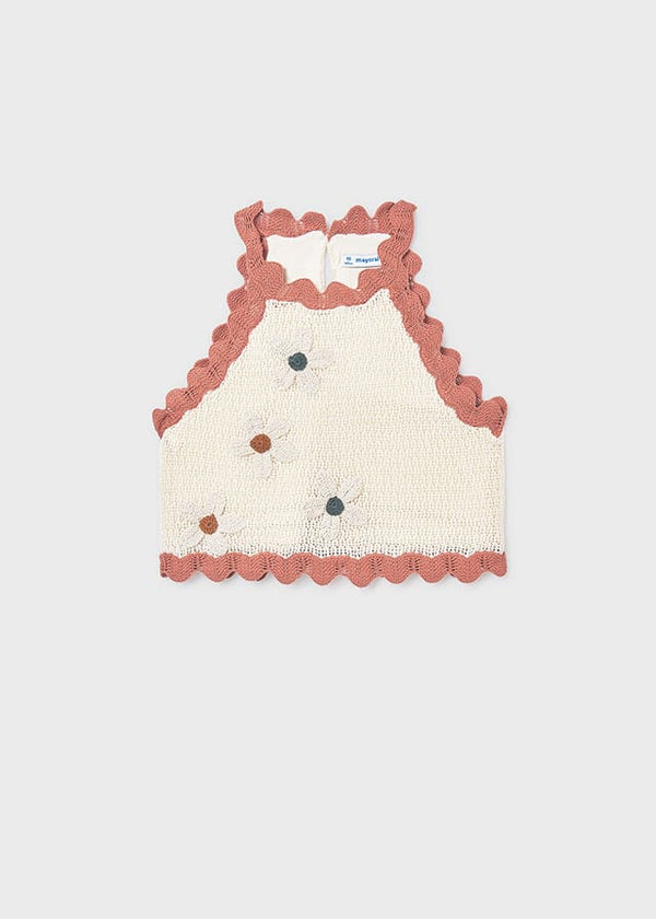 Top tricot flores