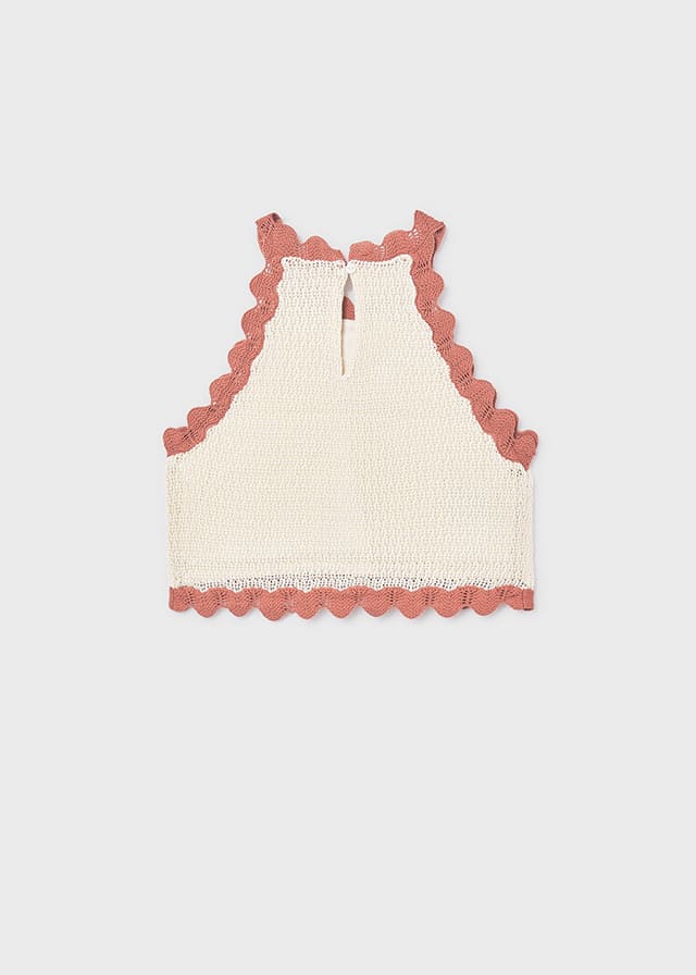 Top tricot flores