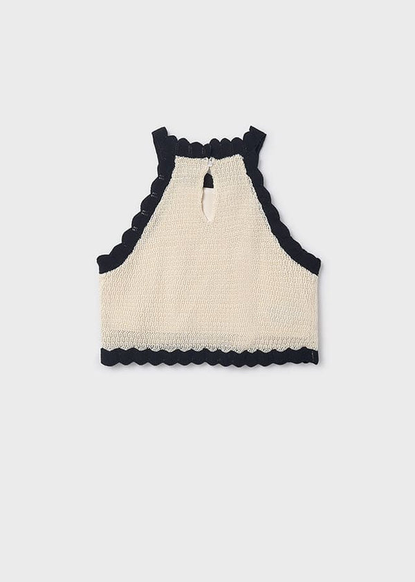 Top tricot flores
