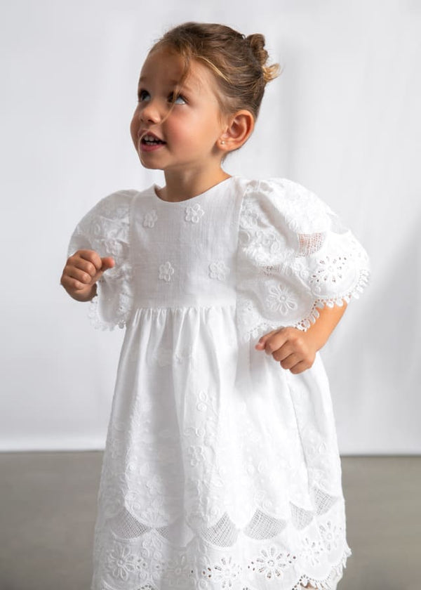Vestido algodon bordado