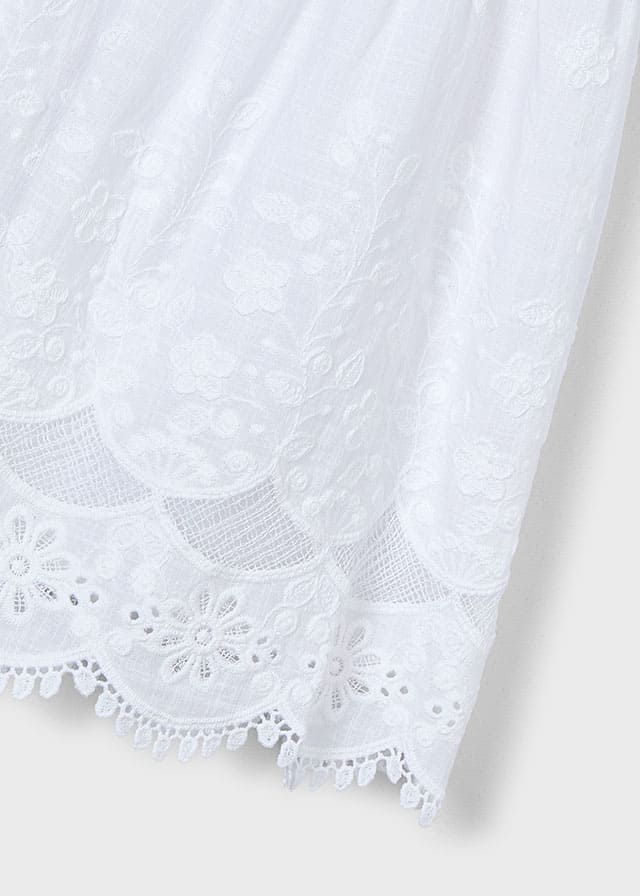 Vestido algodon bordado