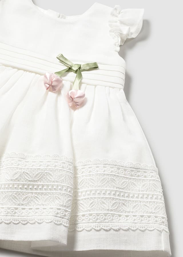Vestido cinta guipur