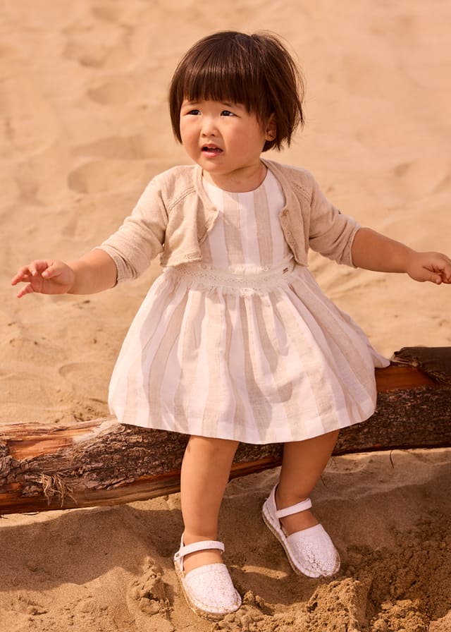 Vestido rayas fajin