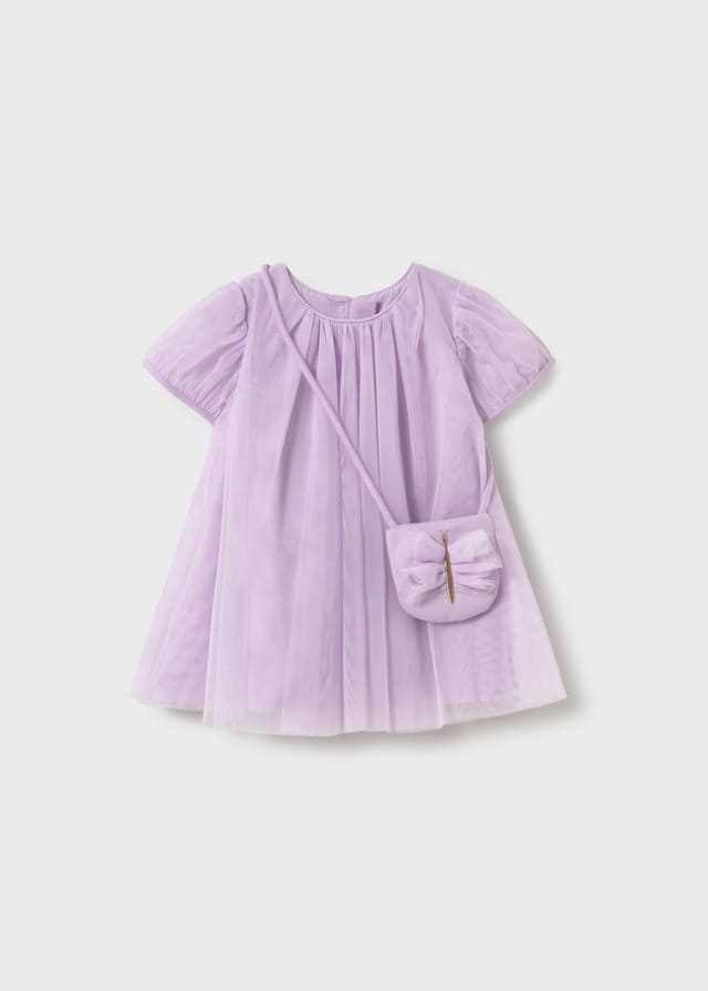 Vestido tul con bolso