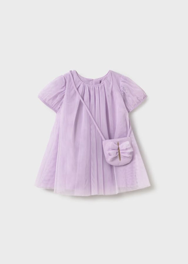 Vestido tul con bolso