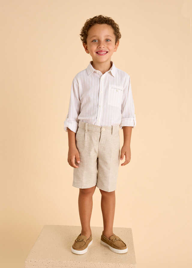 Bermuda lino suiting