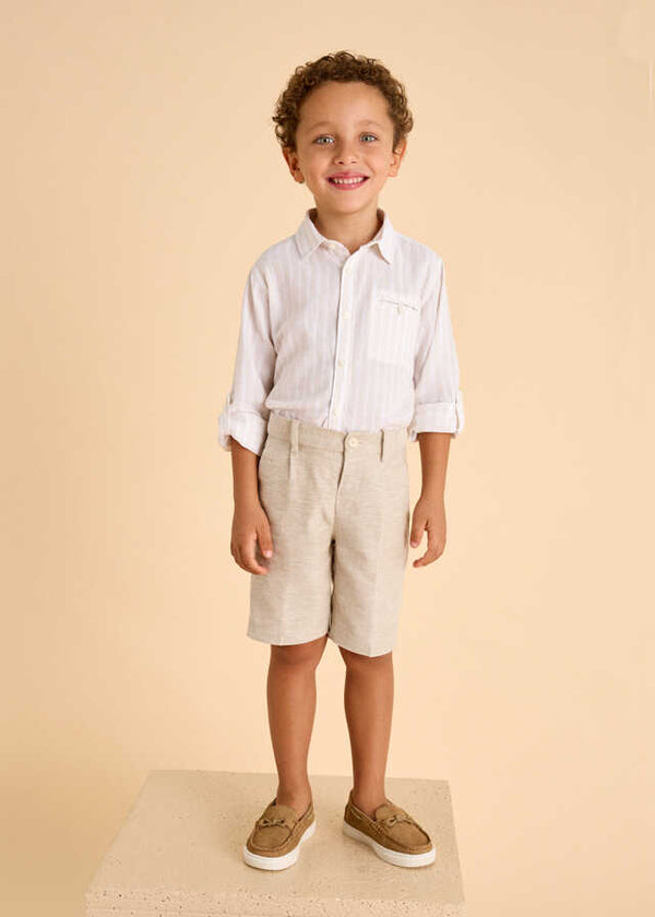 Bermuda lino suiting