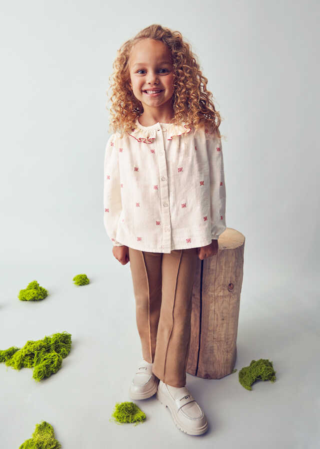 Blusa cuello estampado