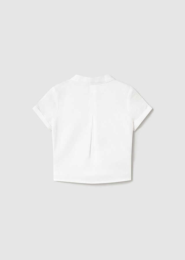 Camisa m/c cuello mao