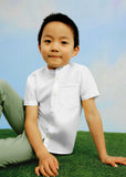 Camisa m/c cuello mao lino