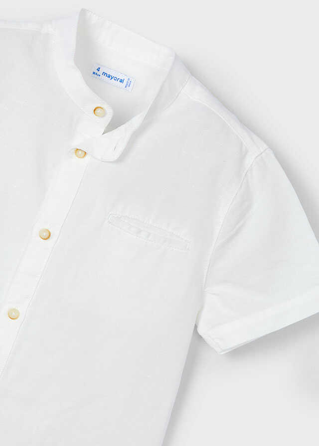 Camisa m/c cuello mao lino