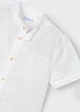 Camisa m/c cuello mao lino