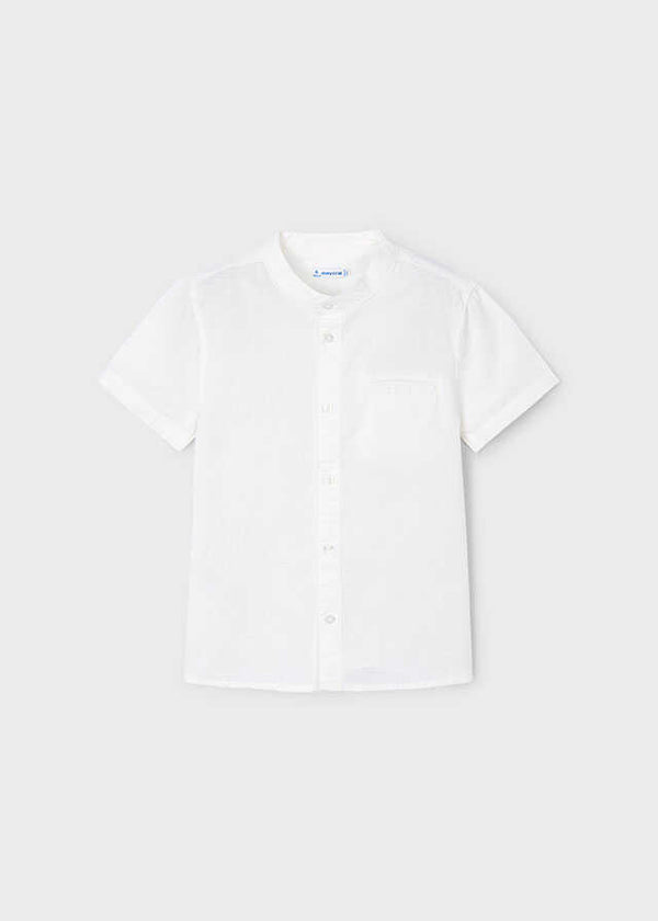 Camisa m/c cuello mao lino