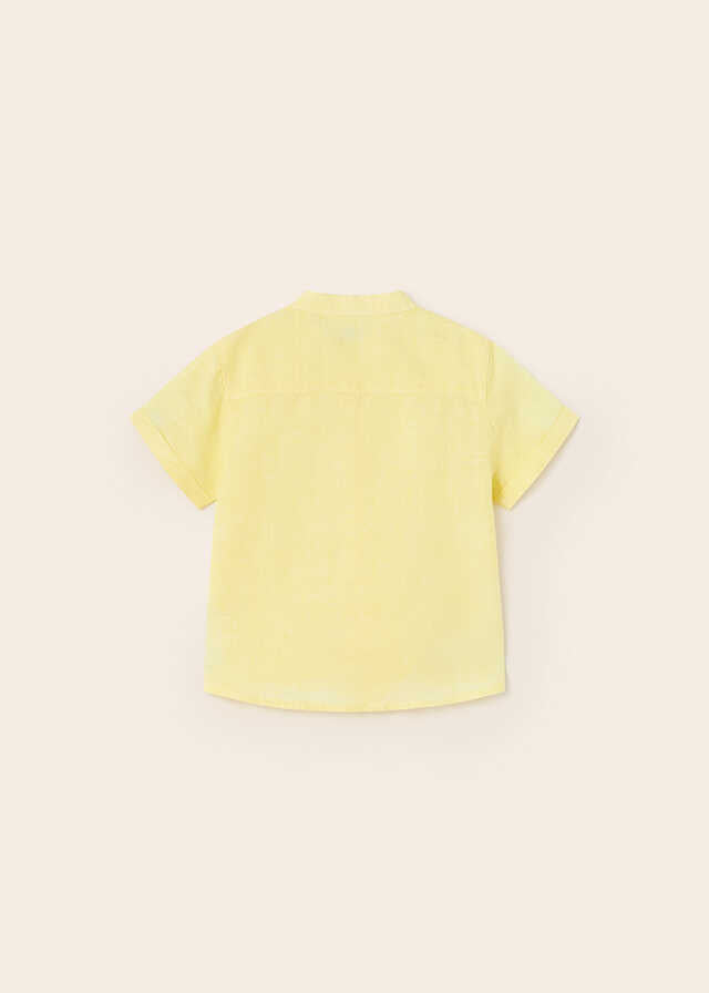 Camisa m/c cuello mao lino