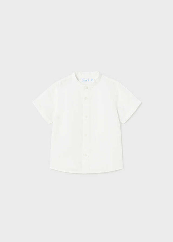 Camisa m/c cuello mao lino