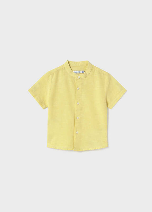 Camisa m/c cuello mao lino