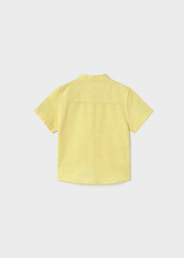 Camisa m/c cuello mao lino