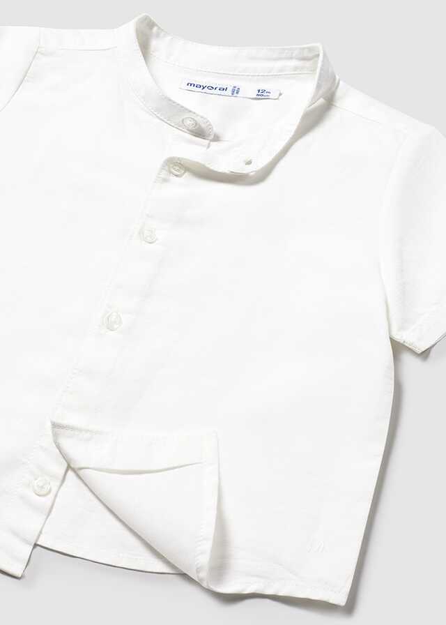 Camisa m/c cuello mao lino