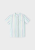 Camisa m/c cuello mao rayas