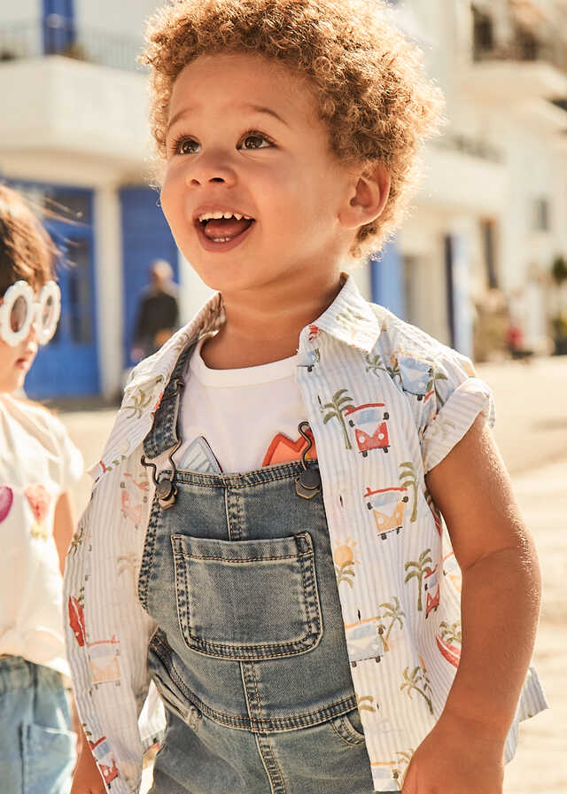 Camisa m/c estampada